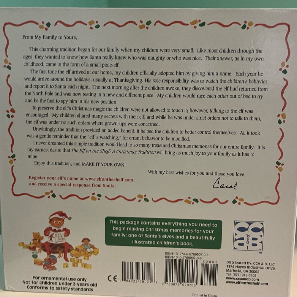Elf on the Shelly: A Christmas Tradition - Book & Boy Elf set - Picture 2 of 7